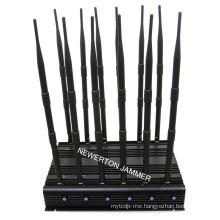 High Power Phone Signal Isolator Cellphone Signal Jammer, Signal Blocker, 12 Antennas Cell Phone Jammer, WiFi GPS RF Jammer 315MHz 433MHz